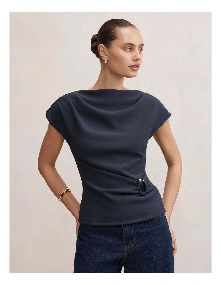 Sophia Hardware Detail Top in Blue image 1
