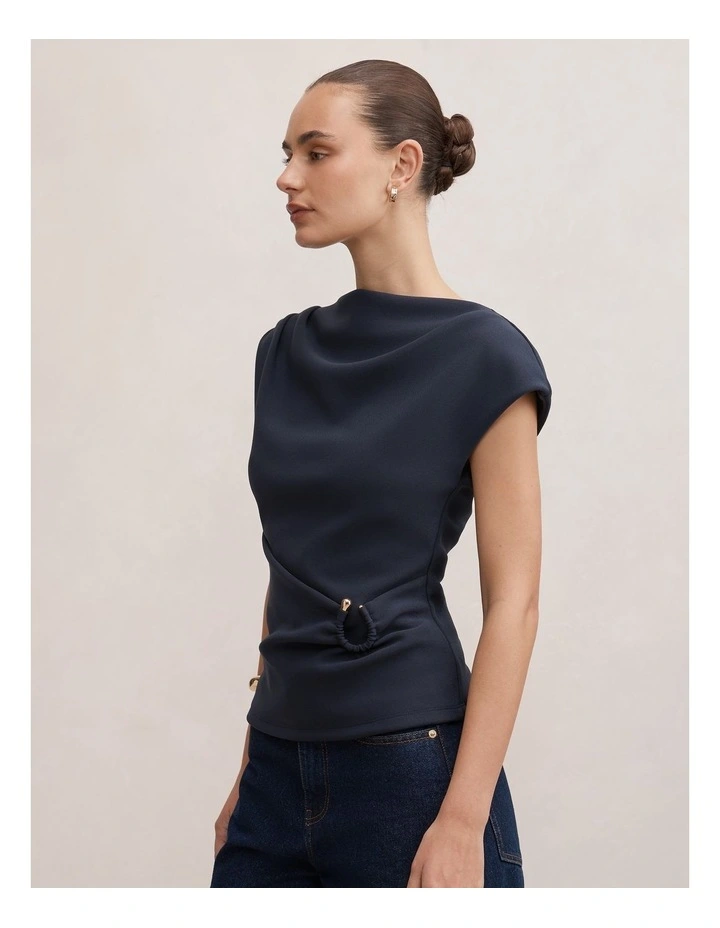 Sophia Hardware Detail Top in Blue image 3