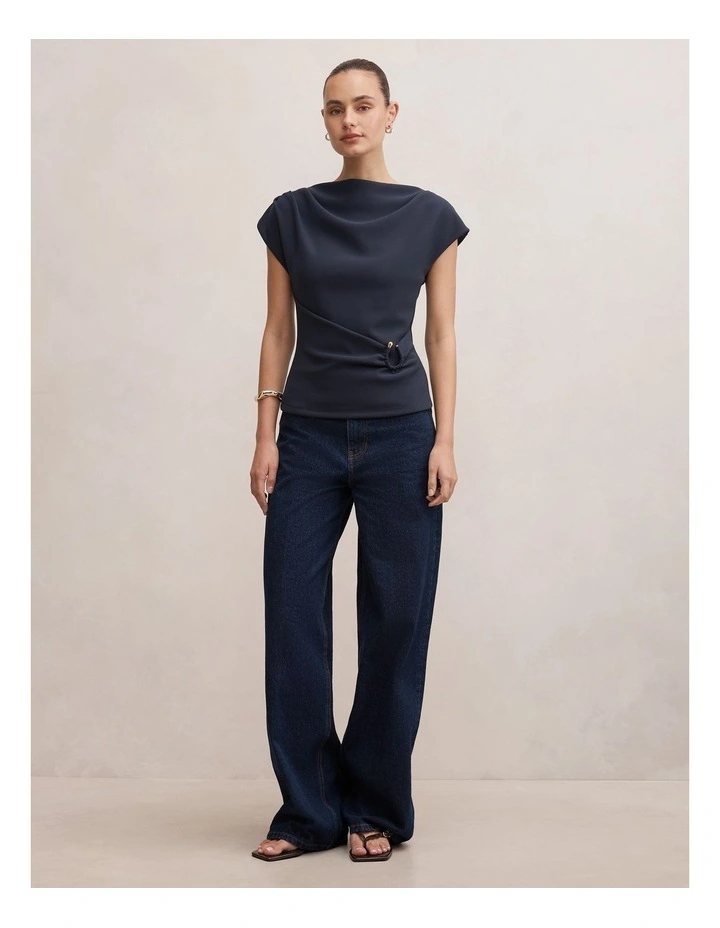 Sophia Hardware Detail Top in Blue image 5