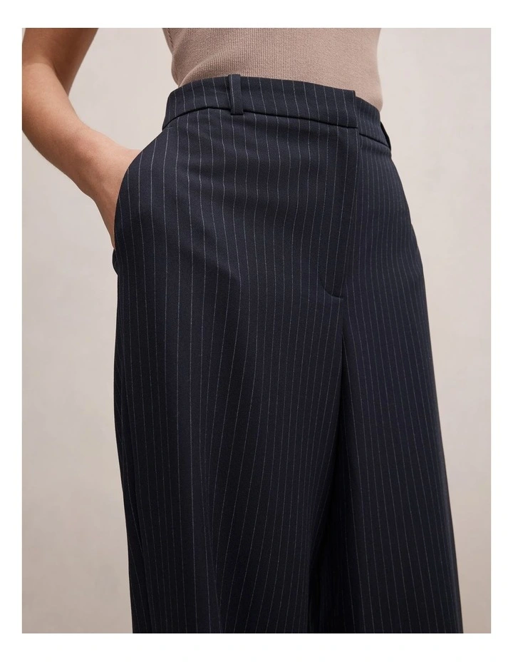 Paloma Tall Pinstriped Wide Leg Pants in Blue image 4