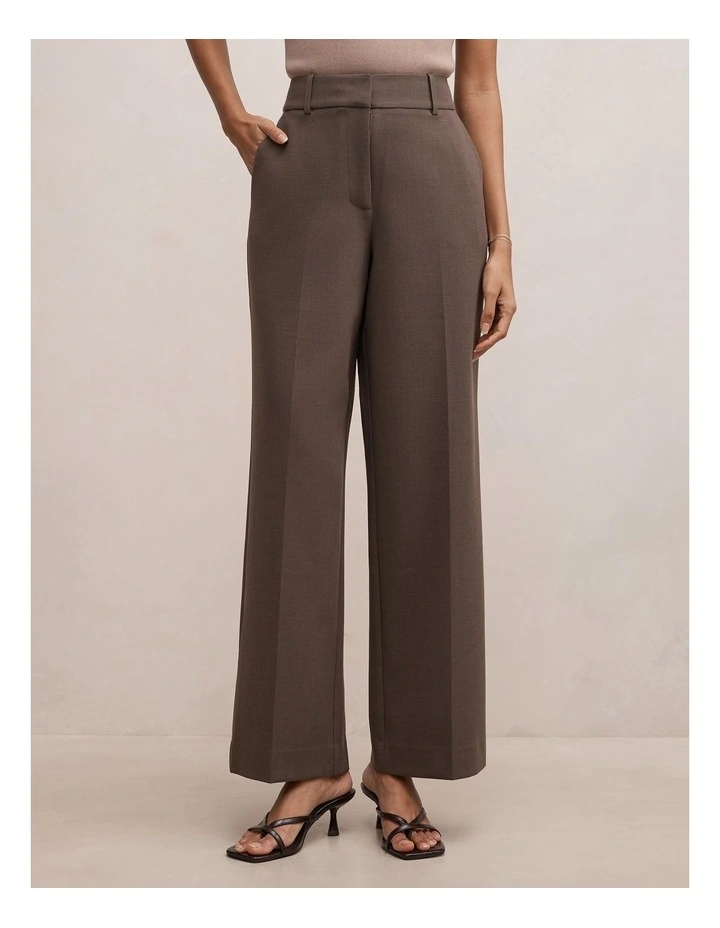 Ada Straight Leg Pants in Dark Mushroom image 1