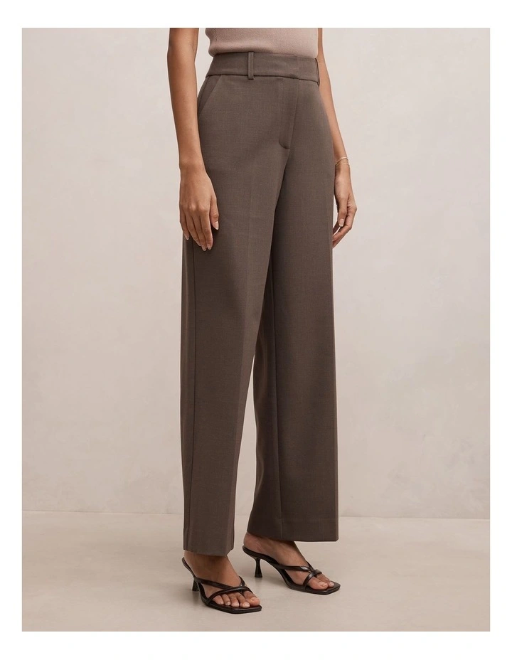 Ada Straight Leg Pants in Dark Mushroom image 3