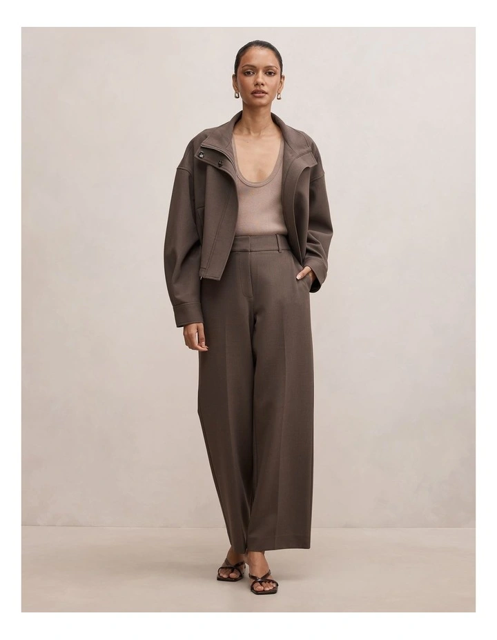 Ada Straight Leg Pants in Dark Mushroom image 5