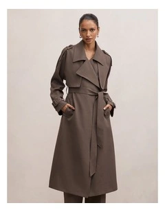 Maya Trench Coat in Brown