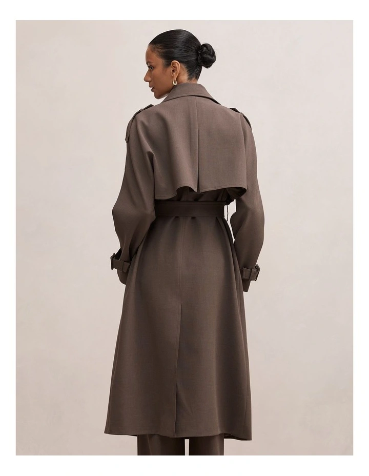 Maya Trench Coat in Brown image 2
