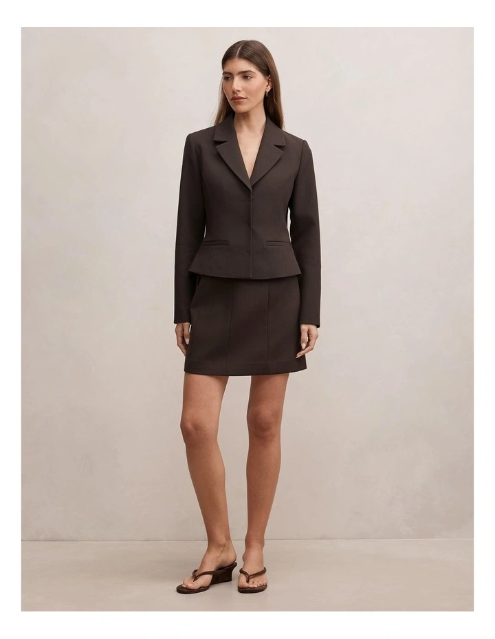Orla Sleeveless Blazer in Chocolate image 5
