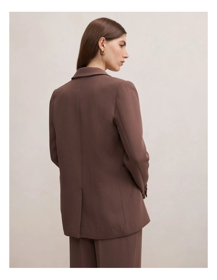 Demi Single Breasted Blazer in Brown image 2