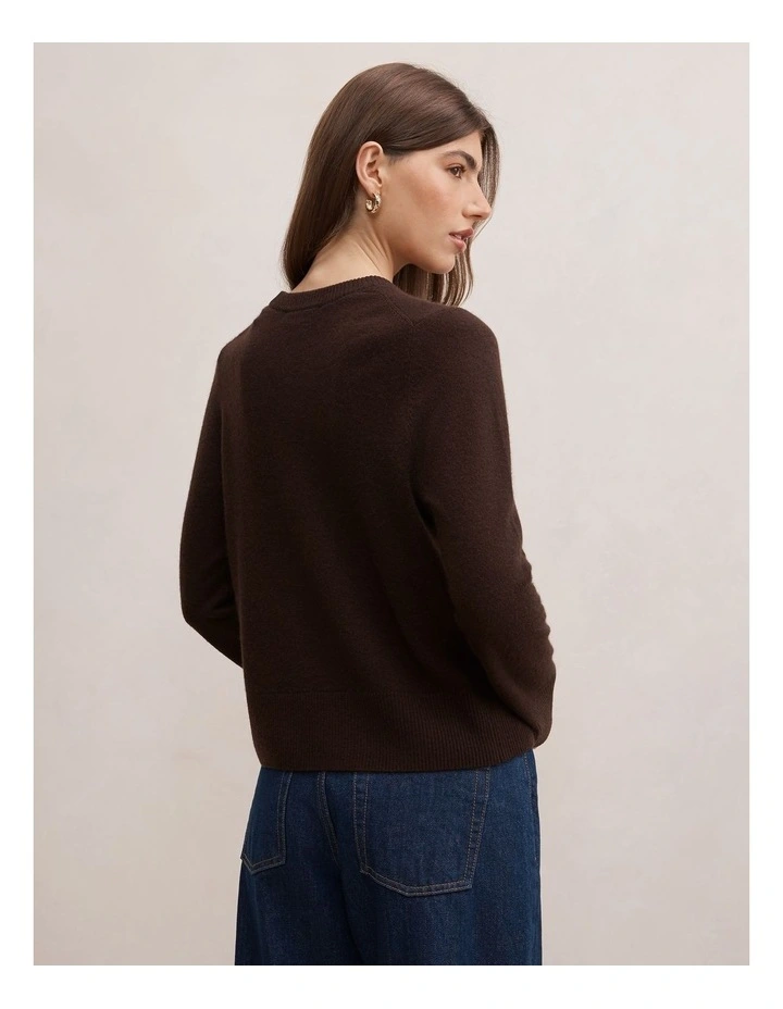 Kiara Merino Blend Sweater in Brown image 2
