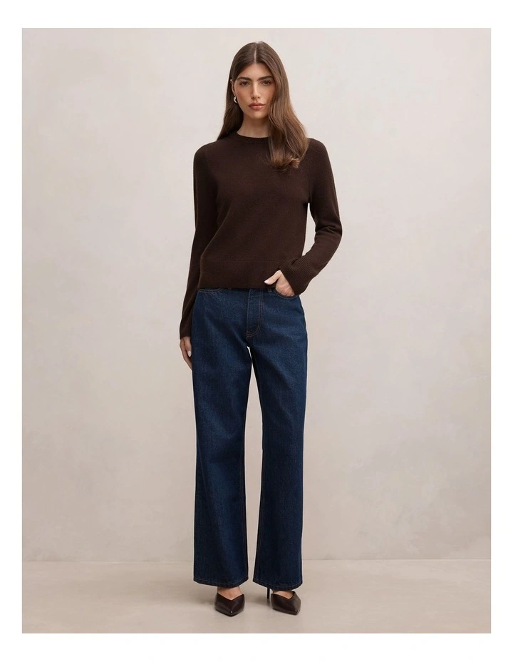 Kiara Merino Blend Sweater in Brown image 5