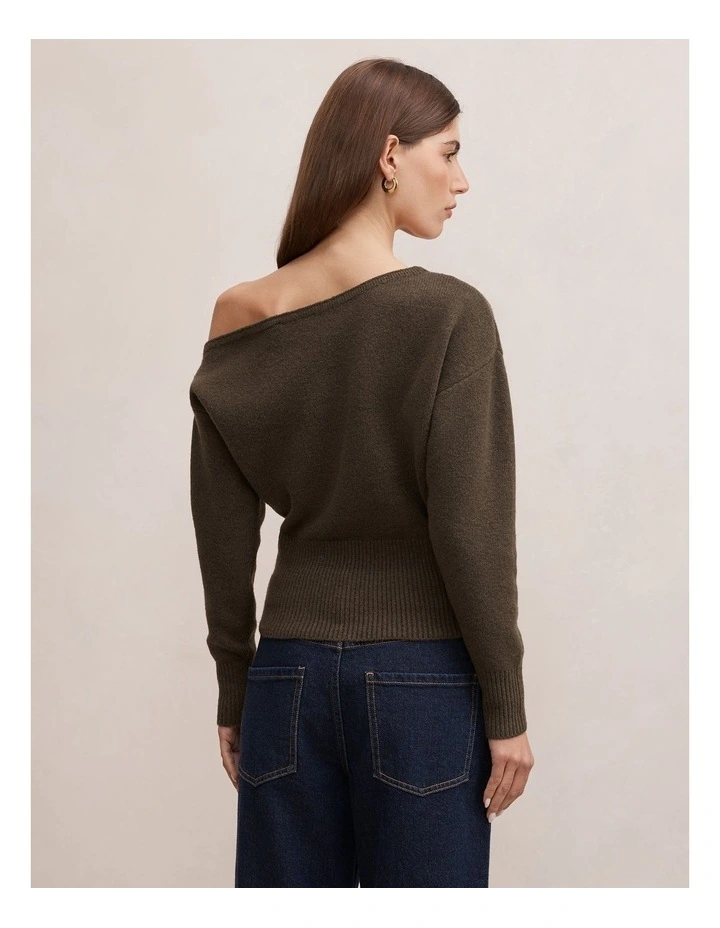 Emerson Asymmetrical Jumper in Green image 2