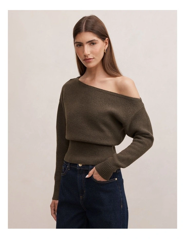 Emerson Asymmetrical Jumper in Green image 3