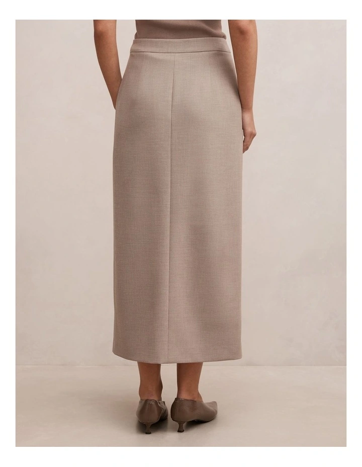 Maya Column Skirt in Beige image 2