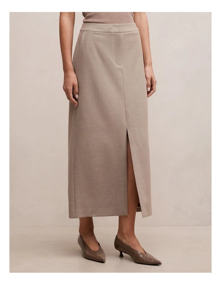 Maya Column Skirt in Beige image 3