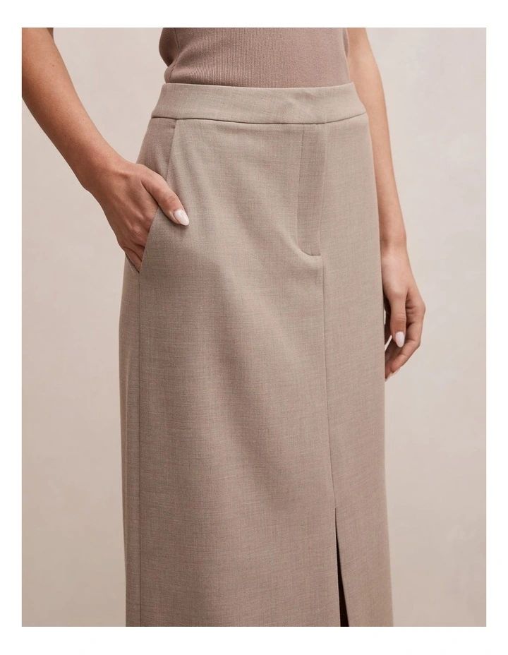 Maya Column Skirt in Beige image 4