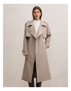 Maya Trench Coat in Beige