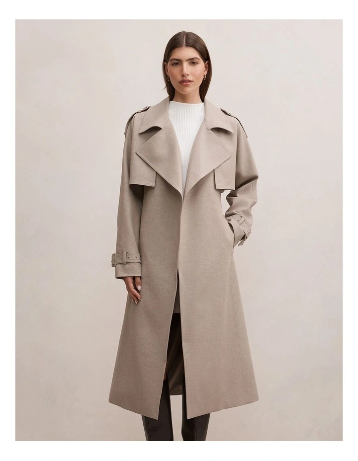 Maya Trench Coat in Beige image 1