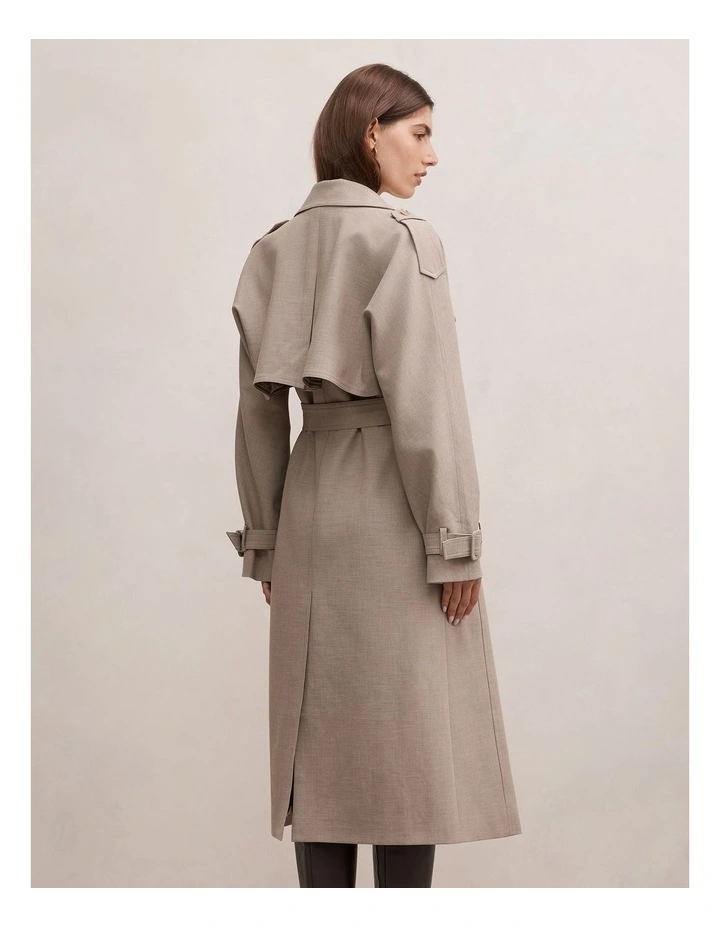 Maya Trench Coat in Beige image 2