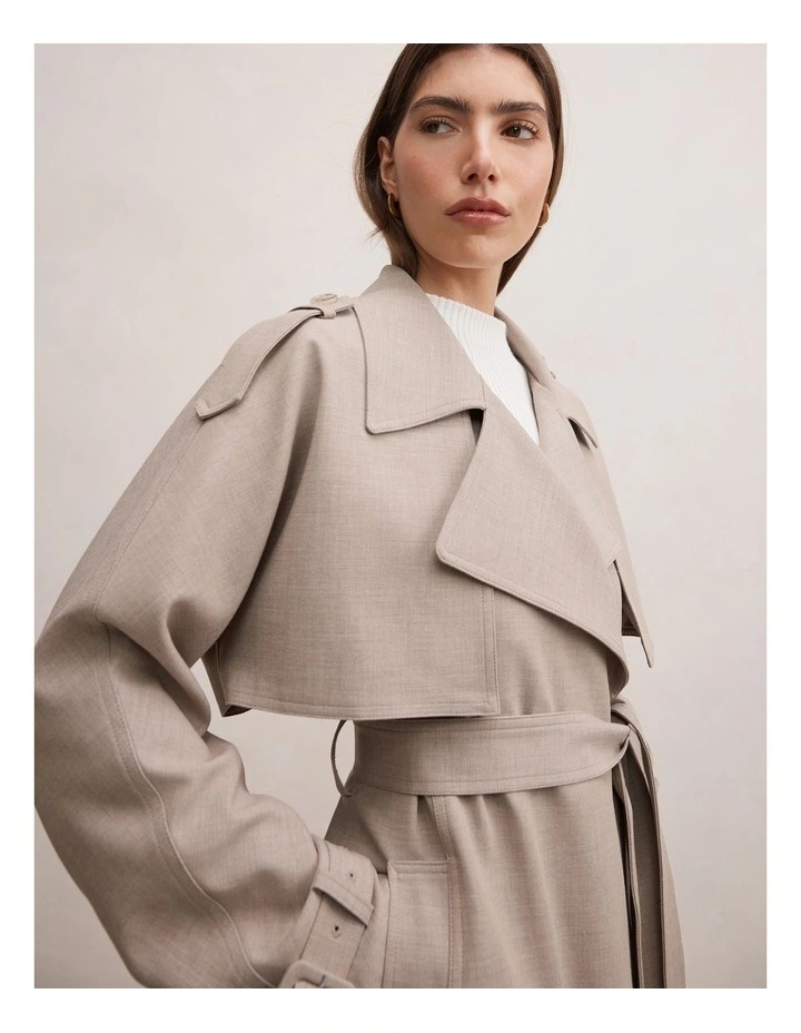 Maya Trench Coat in Beige image 4