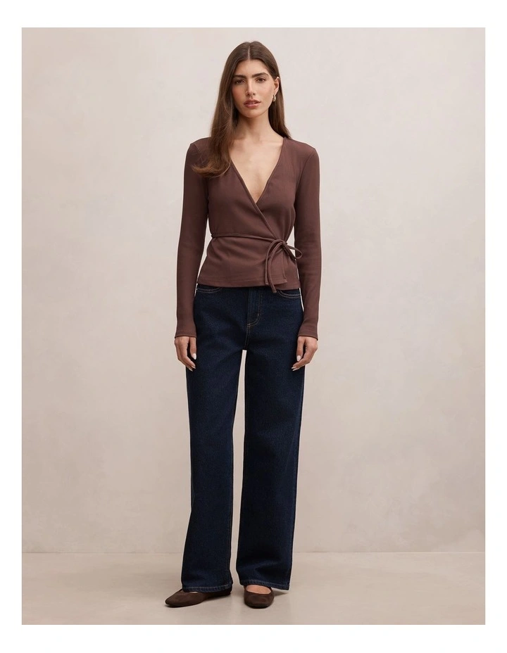 Francesca Ballet Wrap Top in Chocolate image 5