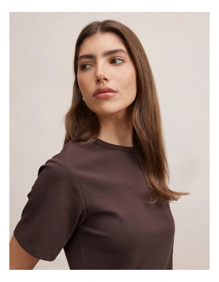 Penelope Tie T-Shirt in Brown image 4