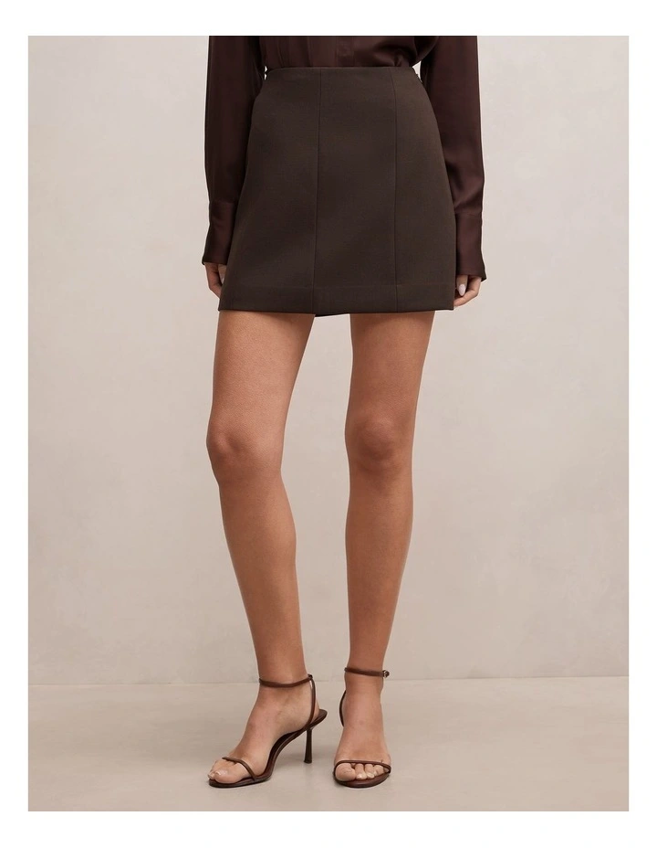 Andie Mini Skirt in Chocolate image 1