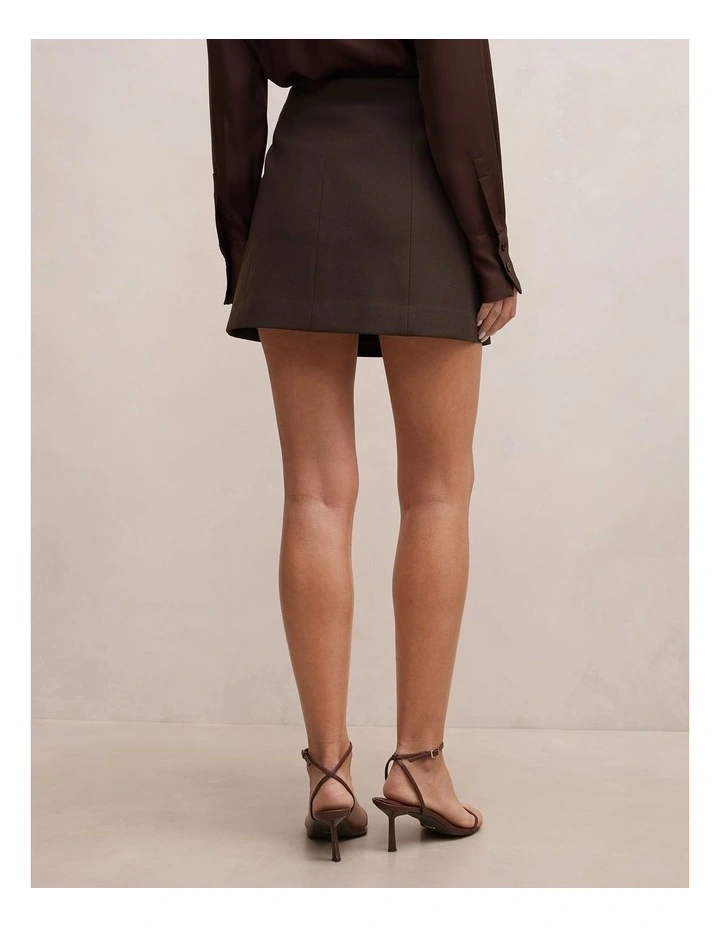 Andie Mini Skirt in Chocolate image 2
