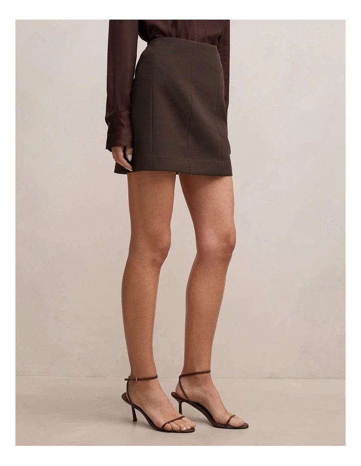 Andie Mini Skirt in Chocolate image 3