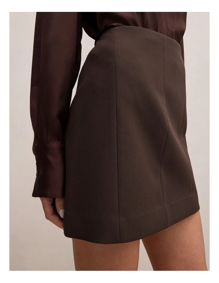 Andie Mini Skirt in Chocolate image 4