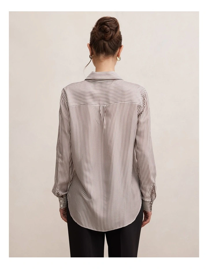Adara Striped Shirt in White image 2