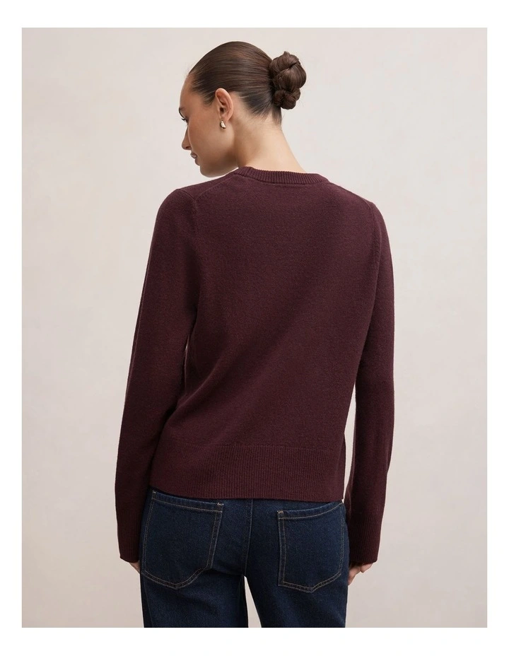 Kiara Merino Blend Sweater in Purple image 2