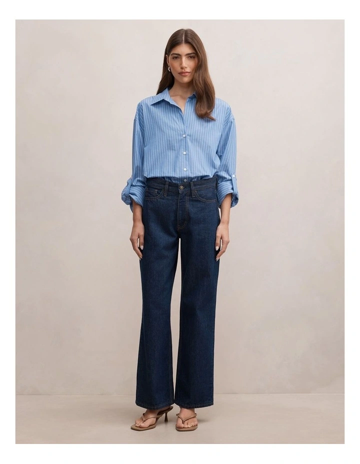 Ivie Oversized Shirt in Blue image 5