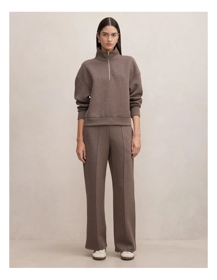 Hattie Front Zip Lounge Jumper in Brown image 5