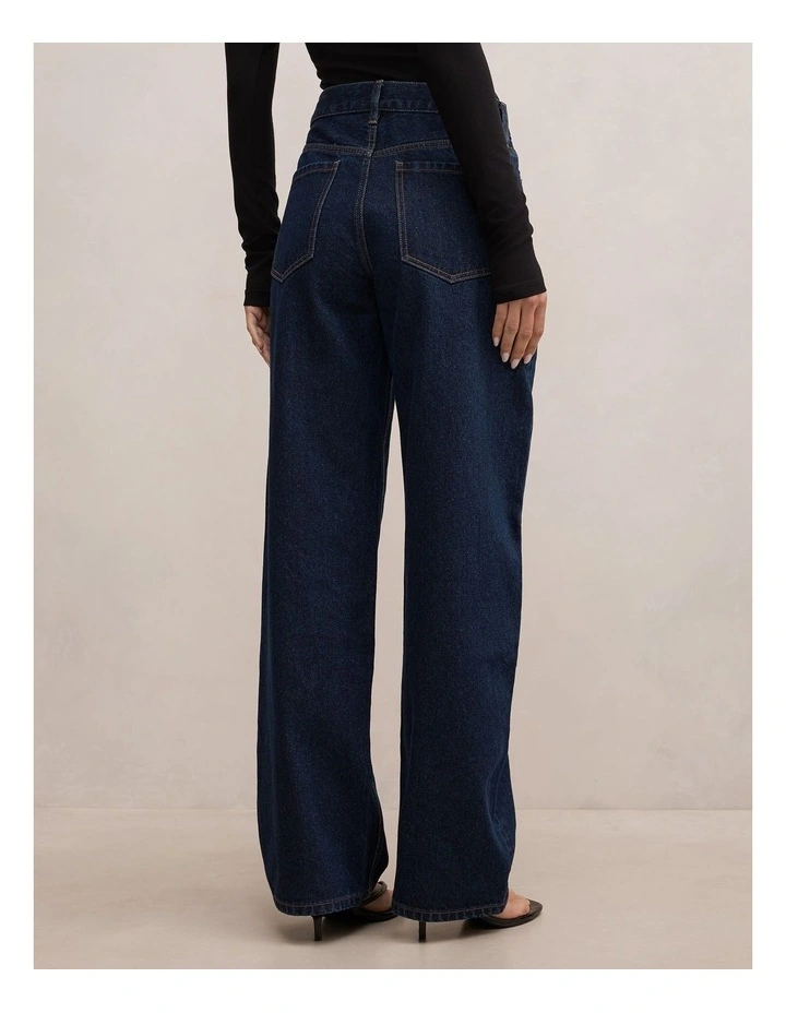Emma Mid Rise Barrel Jeans in Blue image 2
