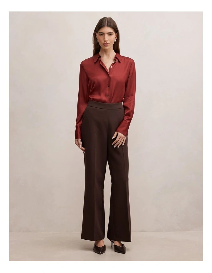 Coco Satin Shirt in Red image 5