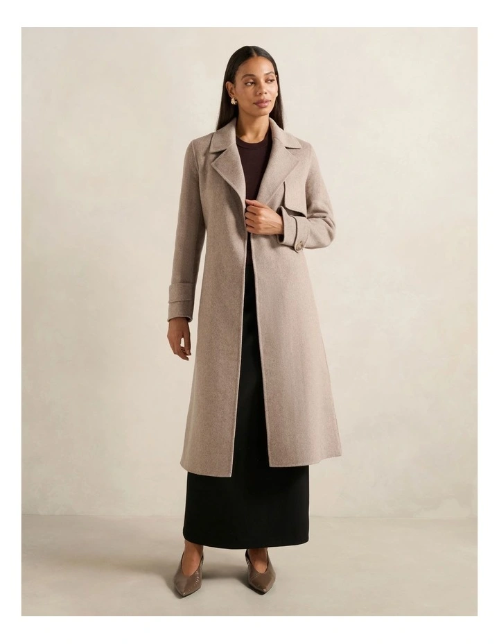 Elise Felled Trench Coat in Beige image 1