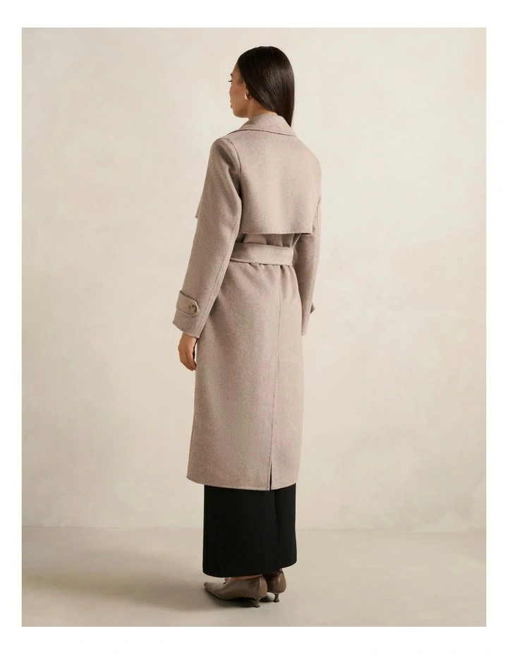 Elise Felled Trench Coat in Beige image 2