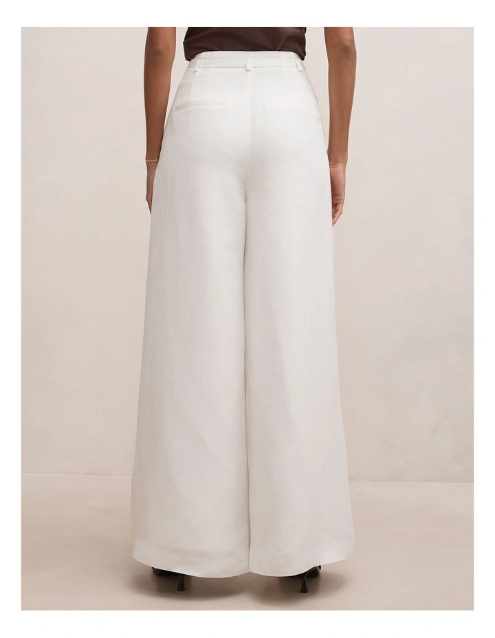 Matilda Linen Blend Pants in White image 2