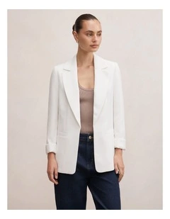 Dylan Boyfriend Blazer in White
