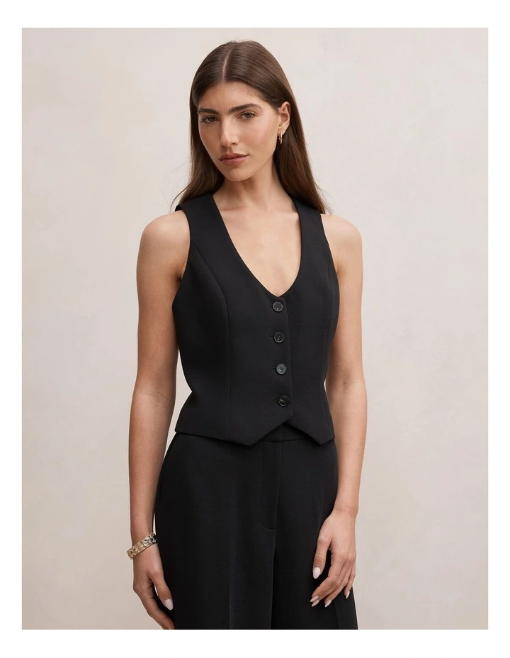 Paloma Waistcoat in Black image 3