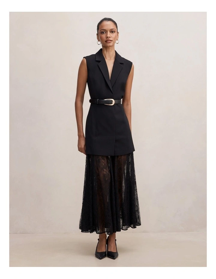 Shanae Lace Sleeveless Dress in Black image 1