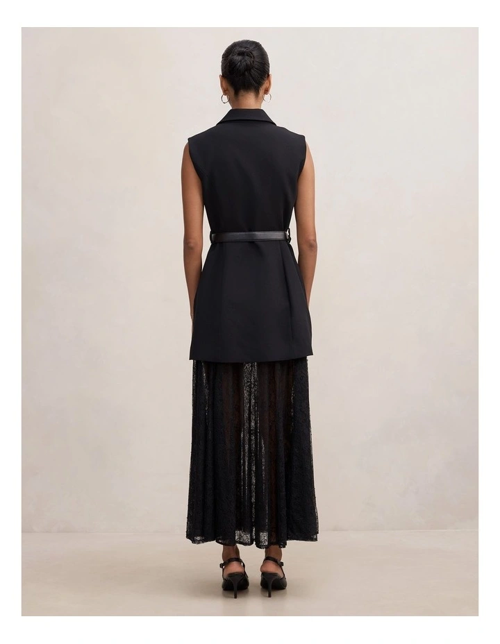 Shanae Lace Sleeveless Dress in Black image 2