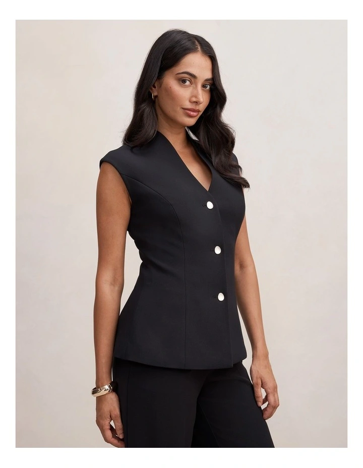 Rosalie Waistcoat in Black image 3
