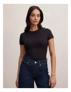 Rani Stitch Detail TinShirt in Black