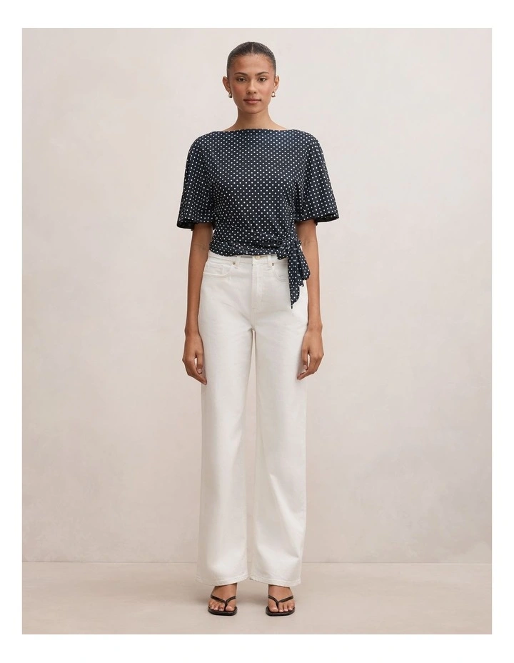 Paige Flutter Sleeves Tie Back Top image 5