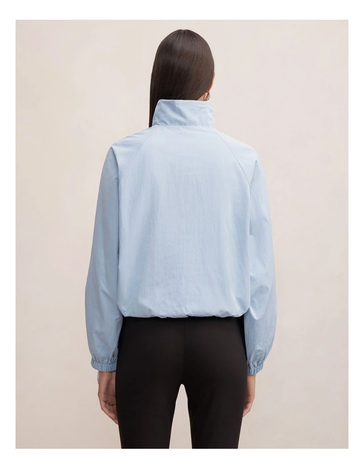 Kim Quarter Zip Windbreaker Jacket in Blue image 2