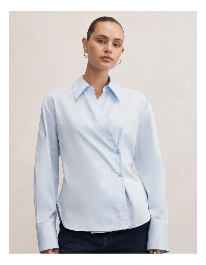 Tina Tie Back Shirt in Blue image 1