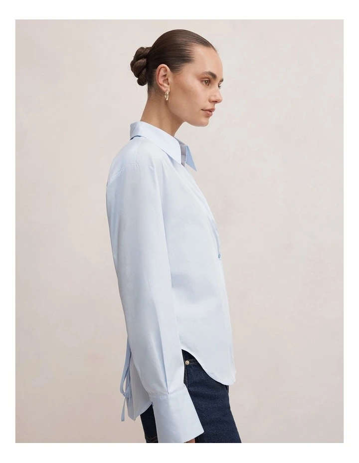 Tina Tie Back Shirt in Blue image 3