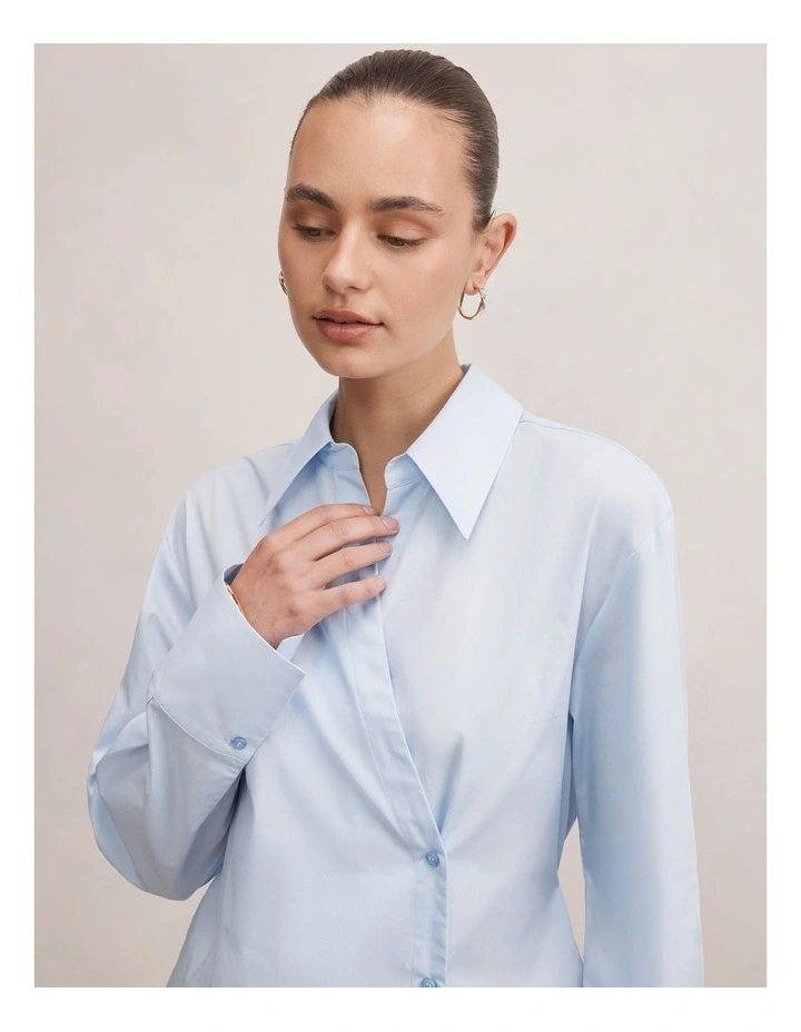 Tina Tie Back Shirt in Blue image 4