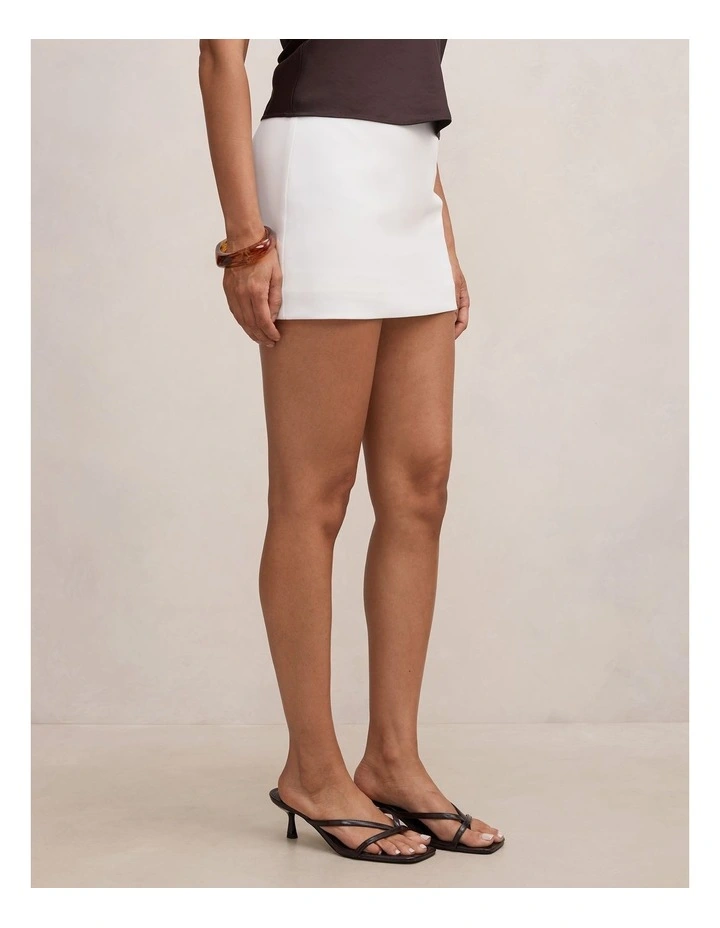 Claire Mini Skort in White image 3
