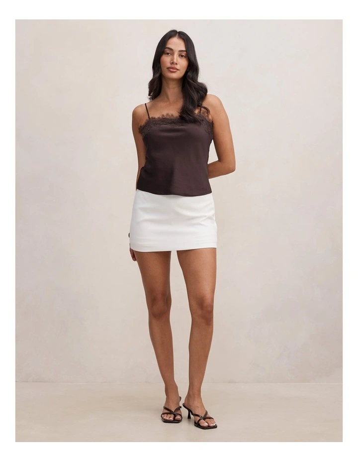 Claire Mini Skort in White image 5